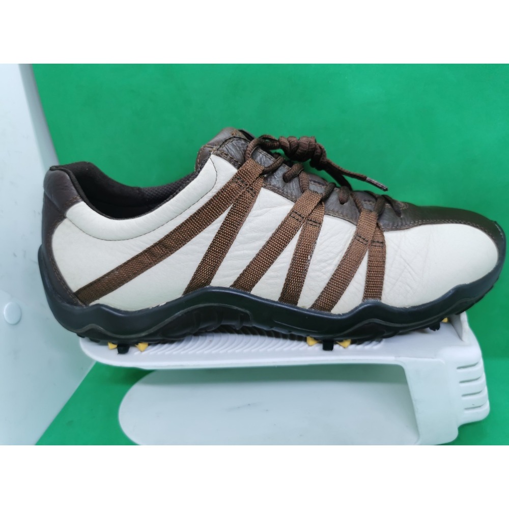 Ecco Golf Cas Cool Mens Brown Classic Leather Comfort Shoes spike Size 8.5/ 42 - Picture 15 of 16